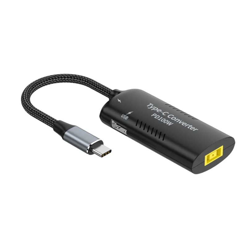 

Square Port Female to Type-C Multi-Function Adapter Cable Support PD3.0 100W for Laptop Power DC Conversion Adapter