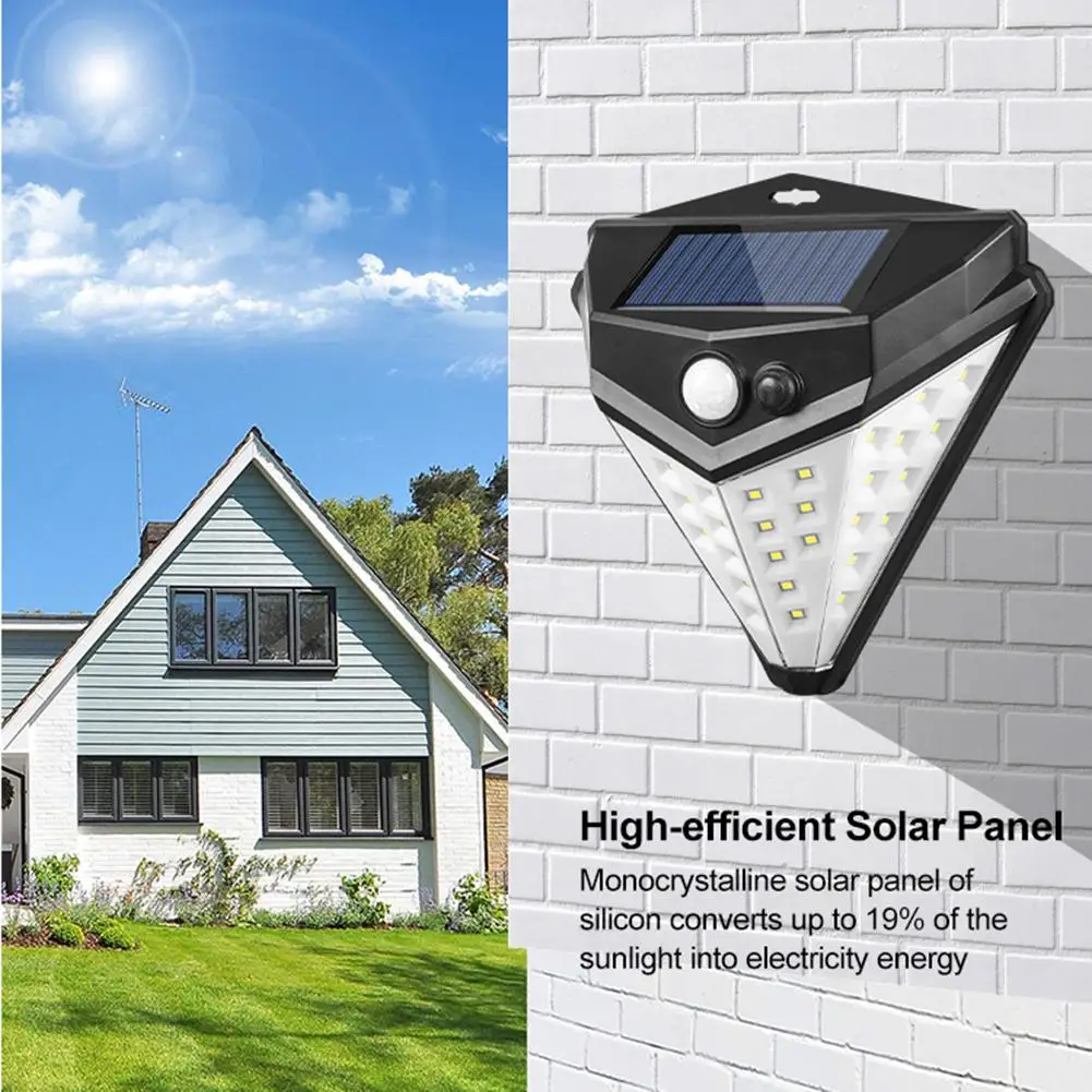 

Solar 38LED Human Body Motion Sensor Wall Lamp Outdoor Garden Yard Pathway Light Bedroom Beside Lamp Stairway Aisle Lamp