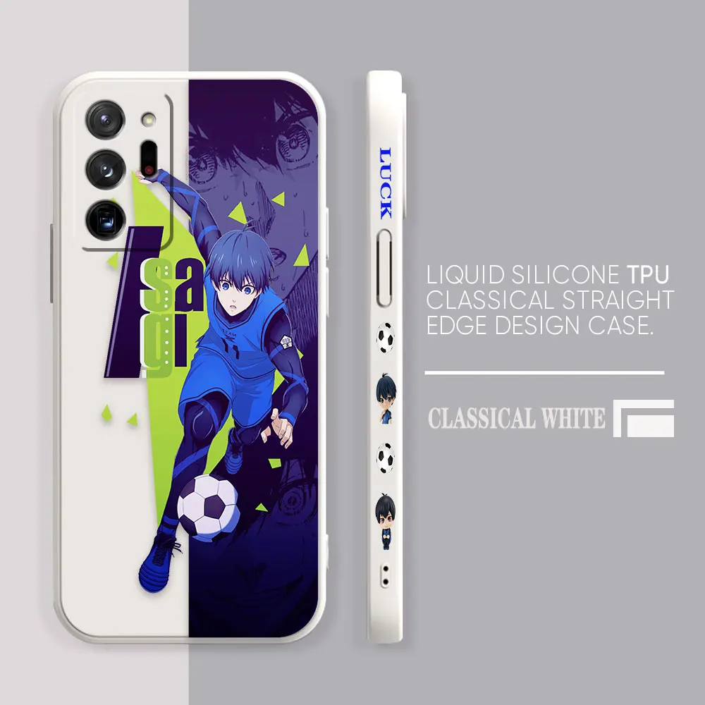 Case For Samsung Galaxy A90 A80 A70 A60 A50 A40 A30 A20S A20 Note 20 10 M33 Pro Plus Lite Ultra 4G 5G Case  Fookball B-BLUE LOCK