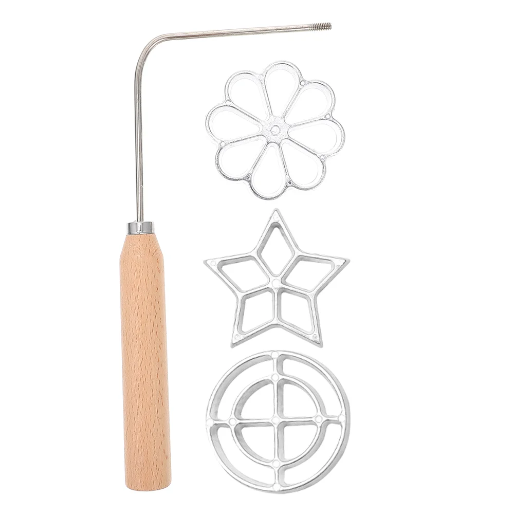 

Rosette Mold Iron Molds Handle Bunuelos Swedish Waffle Cookie Set Snack Timbale Frying Maker Fried Flower Kitchen Pastry