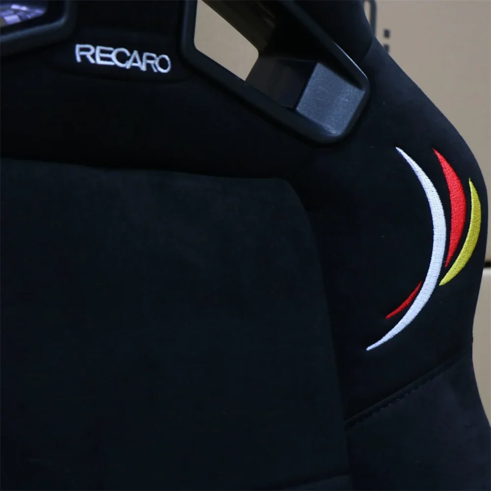 Ковшовое сиденье MUGEN наклонное черное замша матовый материал регулировка