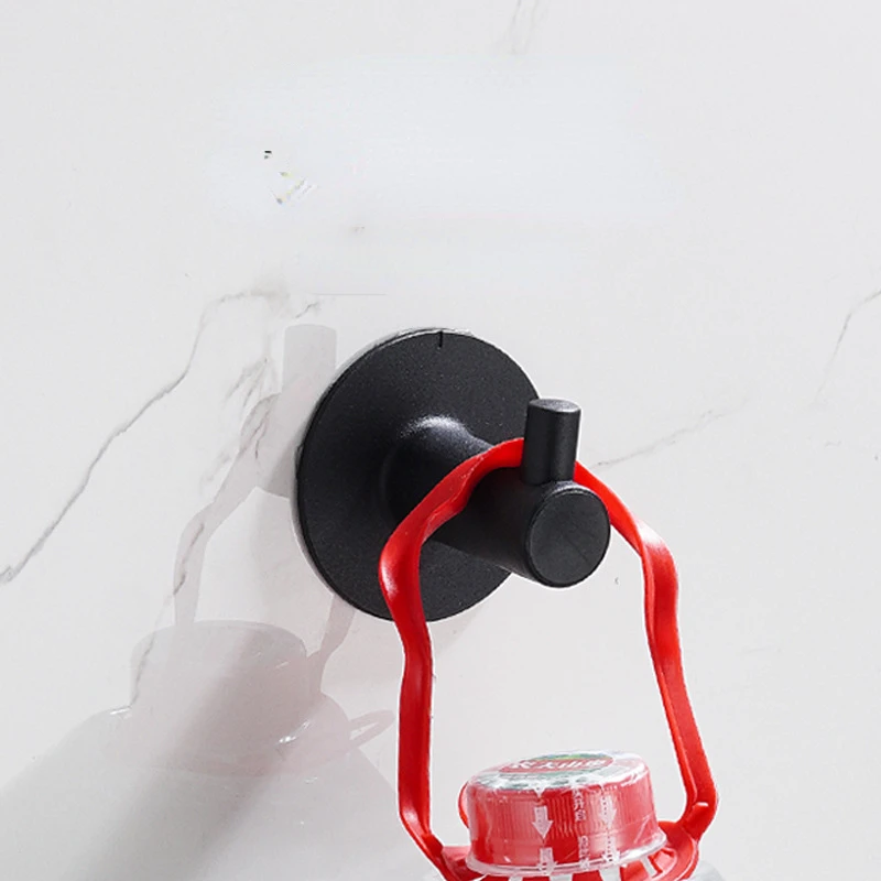 

Strong Traceless Hook Nordic Style kitchen Bathroom Hole-free Hook Wall convenient Coat hook baños accesorio moderno Black
