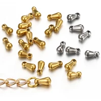 30pcs stainless steel water drop end charms pendants connector chain extension tail charm for jewelry making diy wholesale