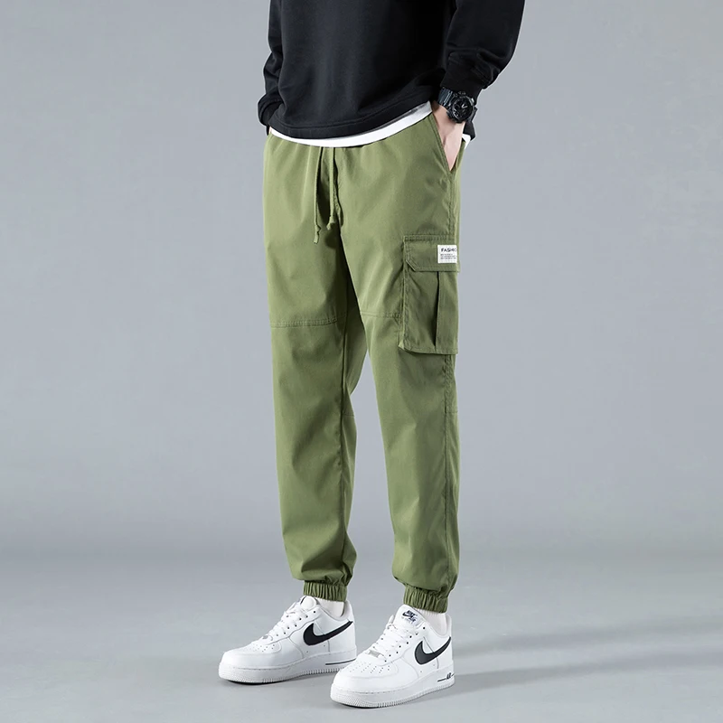 

2023 Ankle-Lenth Black Green Streetwear Spring Autumn Hip Hop Harem Pants Men's Casual Korean Oversize Joggers Trouers