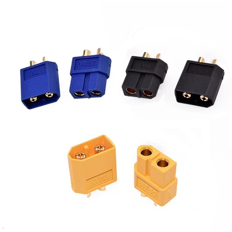 5 пар разъемов Amass XT60, желтые, синие, черные разъемы «папа», «мама», «папа», «папа» для литиевых батарей RC FPV