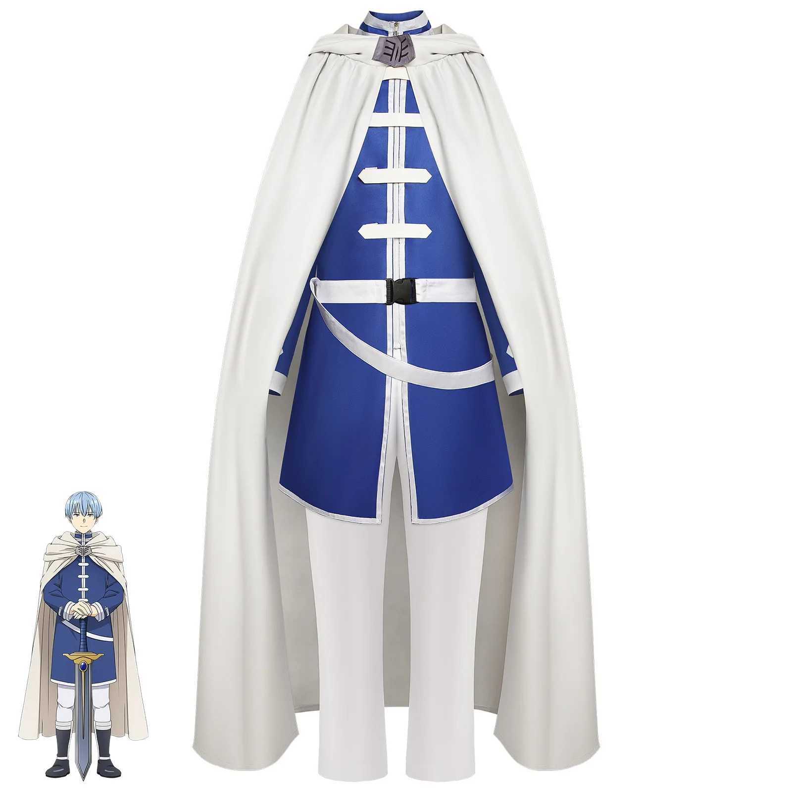 Frieren Beyond Journey End Cosplay Heiter Stark Costume Himmel Outfit Kimono Top Pant Cloak Robe Halloween Carnival Suit