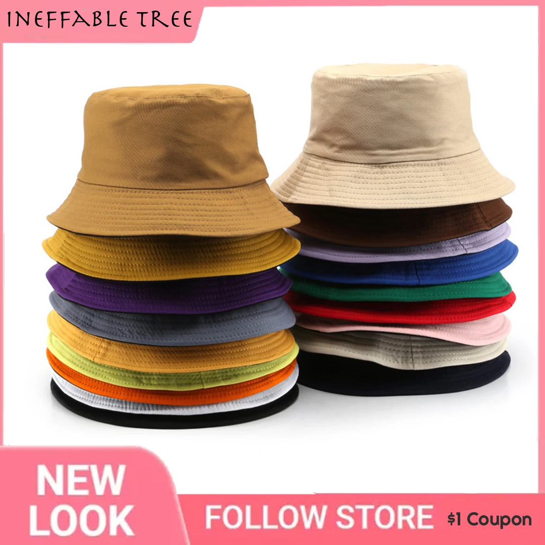 

18Colors Double-sided Men's Panama Hat Summer Fisherman 100% Cotton Bucket Hats for Women Caps Bob Outdoor Sun Protection Gorras