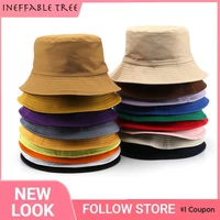 18colors double sided mens panama hat summer fisherman 100 cotton bucket hats for women caps bob outdoor sun protection gorras