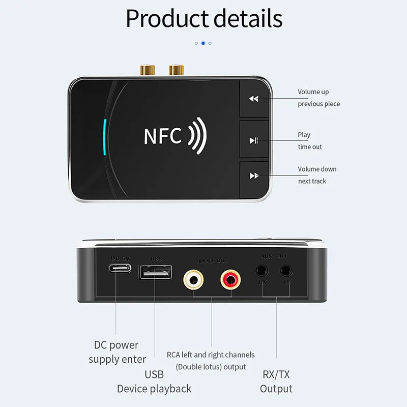NFC Bluetooth-совместимый прием и передача беспроводного Combo A2Dp Aux 3 5 мм разъем Usb