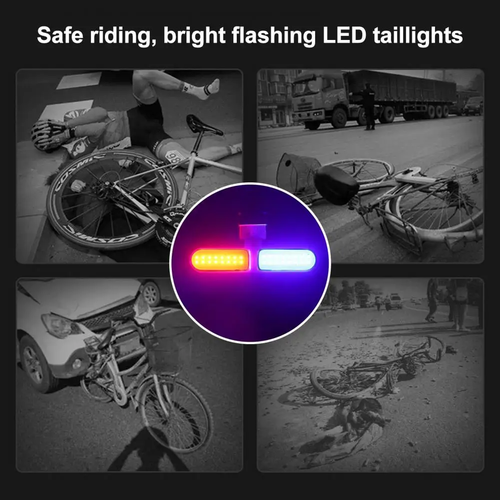

Bicycle Taillight High Brightness Rechargeable Bicycle Rear Light Waterproof Multiple Modes for Bike Safety Warning Bike Tail