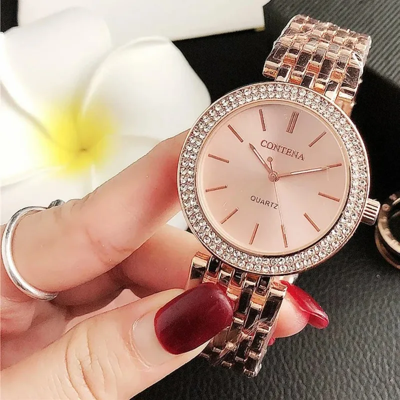 Reloj Mujer новые золотые часы для женщин модные повседневные круглые кварцевые