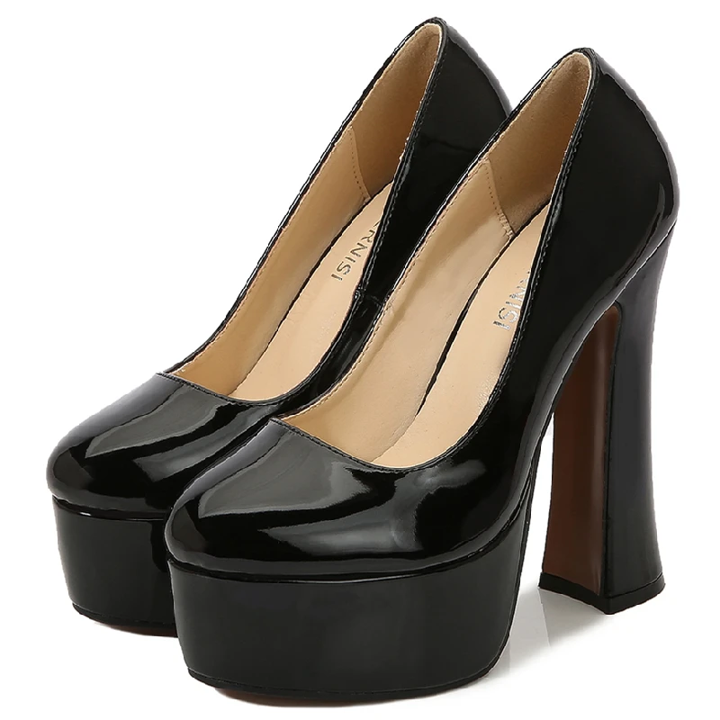 Туфли-лодочки женские на платформе и высоком каблуке элегантные пикантные