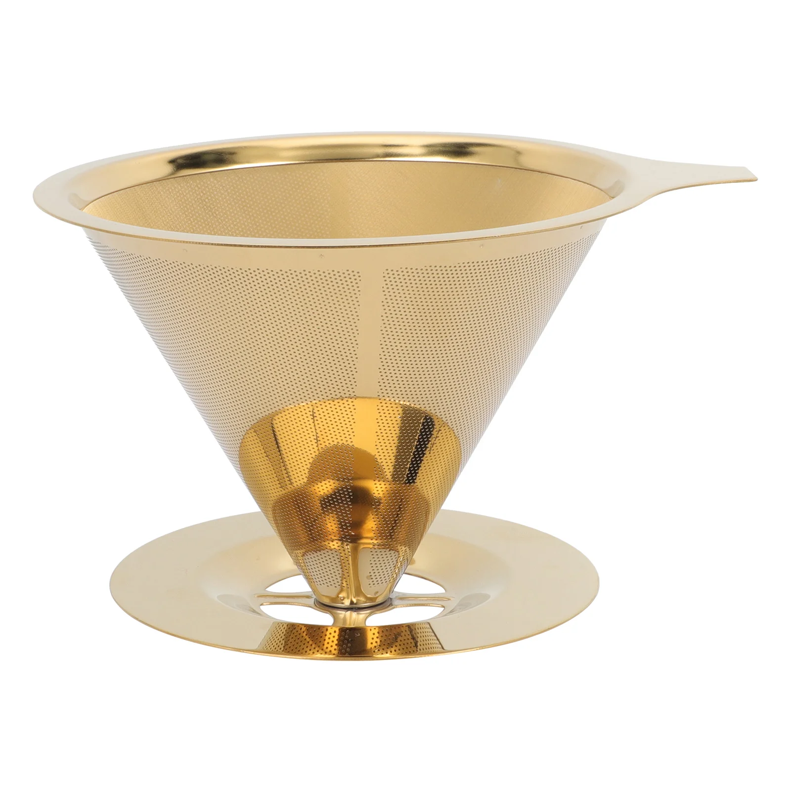 

Coffee Filter Cone Drip Maker Strainer Brewer Filters Over Pour Dripper Paperless Steel Stainless Stand Cup Hand Slow Pot