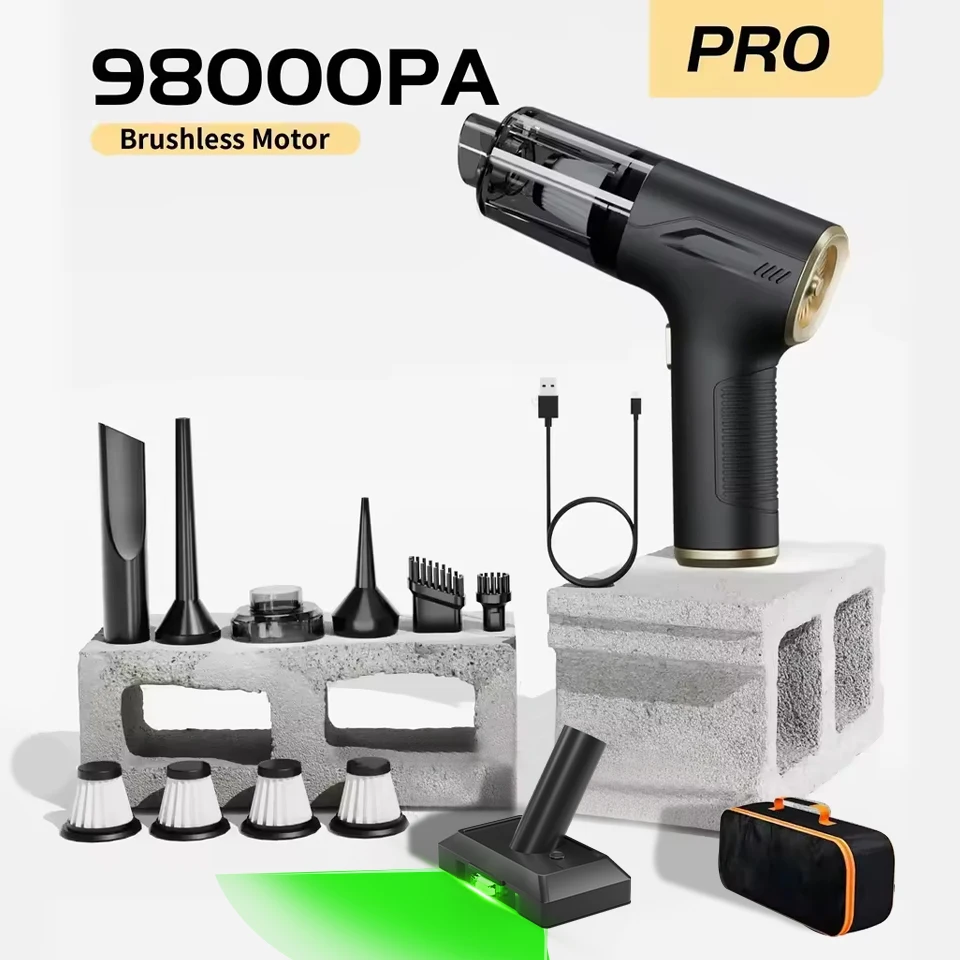 

CENRR 98000PA Мини-автомобильный пылесос Беспроводной мощный беспроводной автомобильный пылесос Ручной портативный пылесос Пневматический пистолет