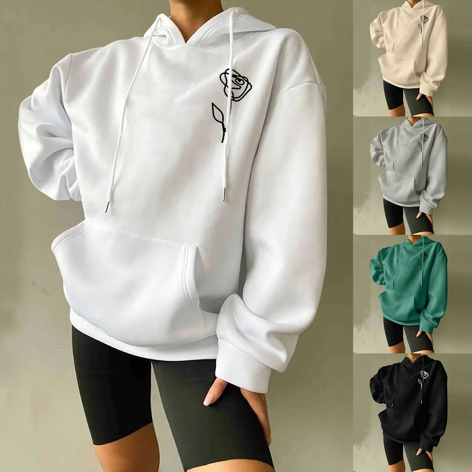 

Fashion Casual Women's Warm Sweatshirt Long Sleeve O Neck Soft Printed Shirt Ladies Winter Sweatshirts Tops Top