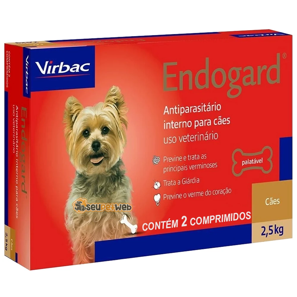 

Vermífugo Endogard Virbac Dogs Up to 2,5Kg With 02 Tablets