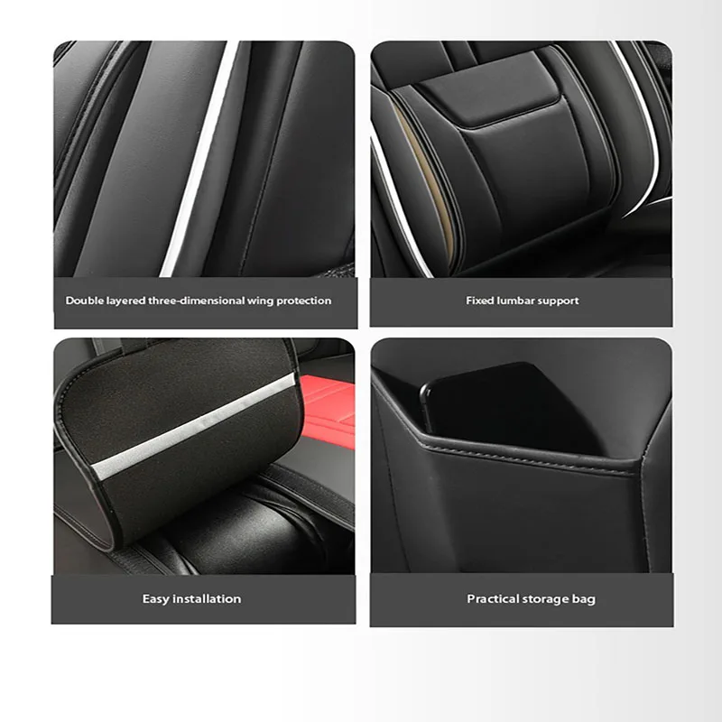 Универсальные кожаные чехлы на автомобильные сиденья для Peugeot 2008 206 207 3008 301 307 5008
