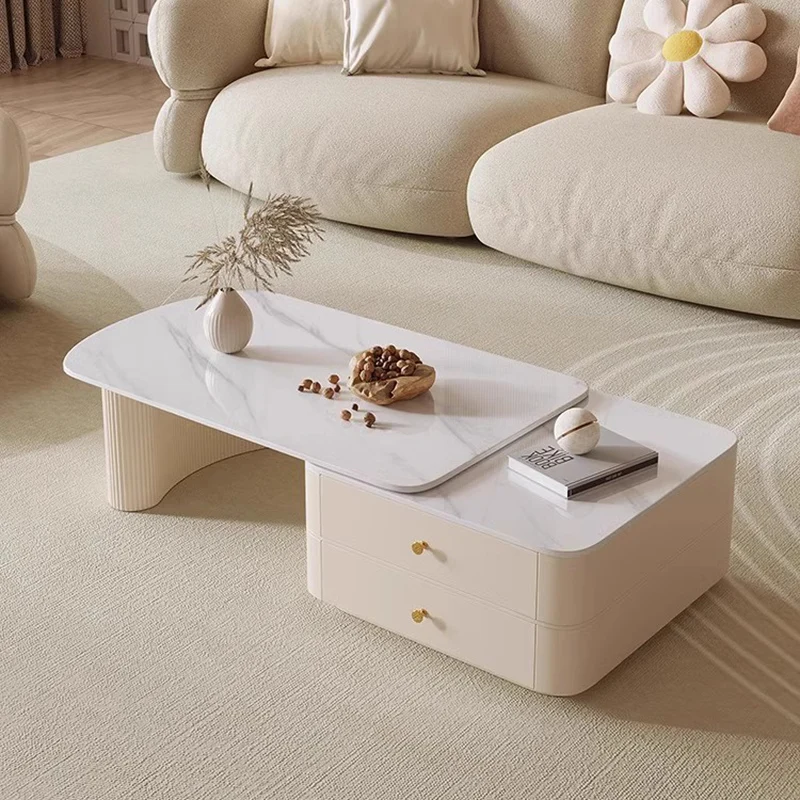 Роскошный деревянный журнальный столик для хранения скандинавское украшение