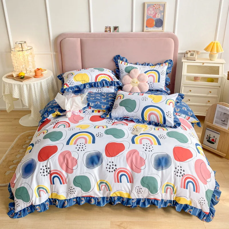 

Pure Color Bedding Fashion Simple Sheet Quilt Cover Wholesale Healthy Comfortable