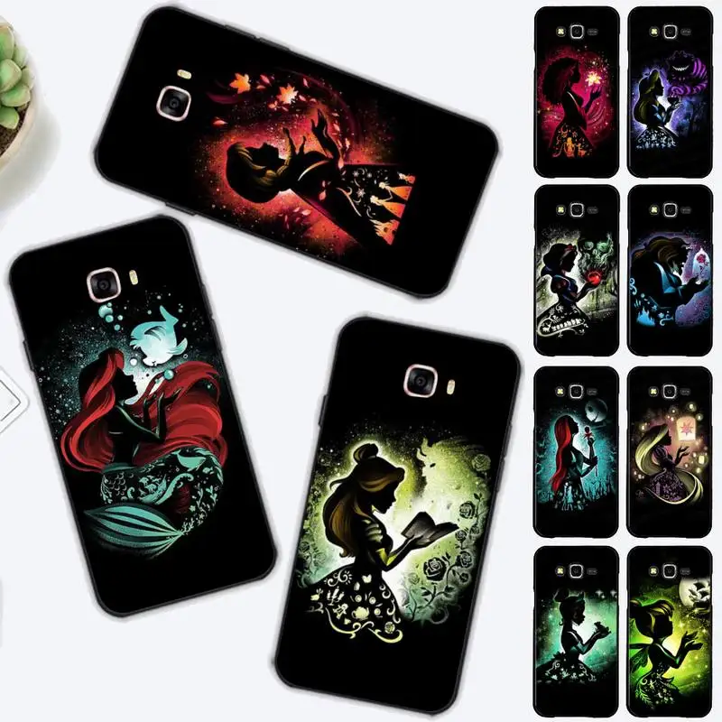 

TOPLBPCSDisney Cartoon Princess Phone Case for Samsung J 2 3 4 5 6 7 8 prime plus 2018 2017 2016 core