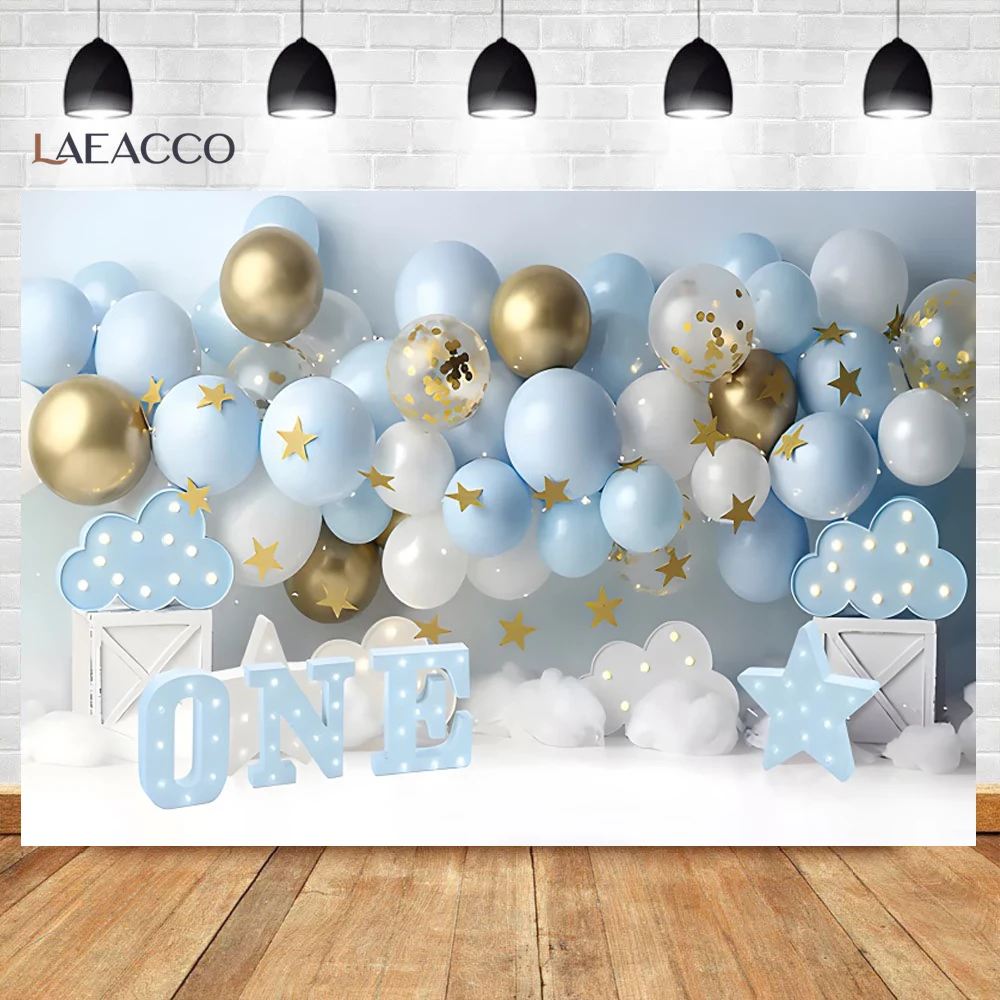 Фон для семейной фотосъемки с изображением первого дня рождения детей и