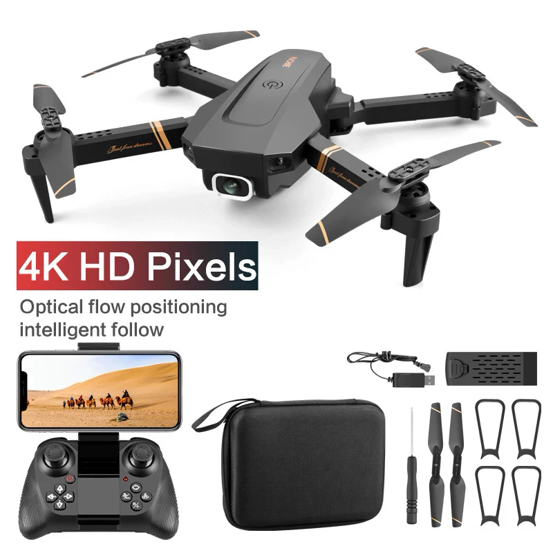 

V4 Rc Drone 4k HD Wide Angle Camera 1080P WiFi Fpv Drone Dual Camera Quadcopter Real-time Transmission Helicopter Toys Drones