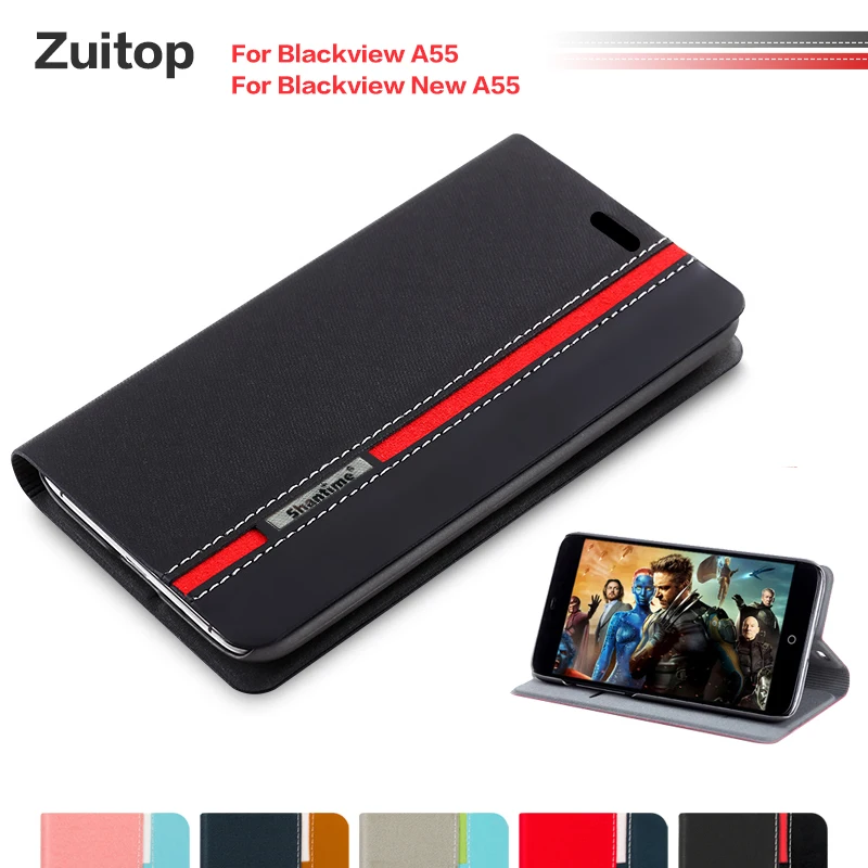 

Cowboy PU Leather Phone Bag Case For Blackview A55 Flip Case For Blackview New A55 Business Case Soft Silicone Back Cover