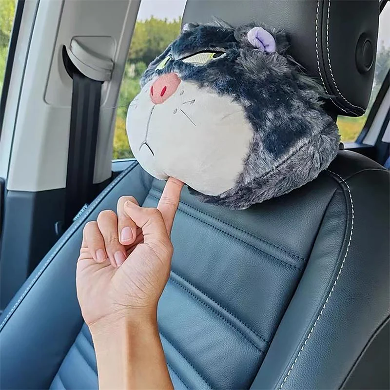 Новинка мультяшная милая плюшевая кукла в виде кота Автомобильная подушка для