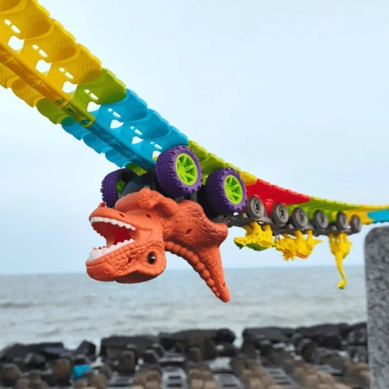 Динозавр с антигравитационным автомобилем динозавр Детские обучающие игрушки