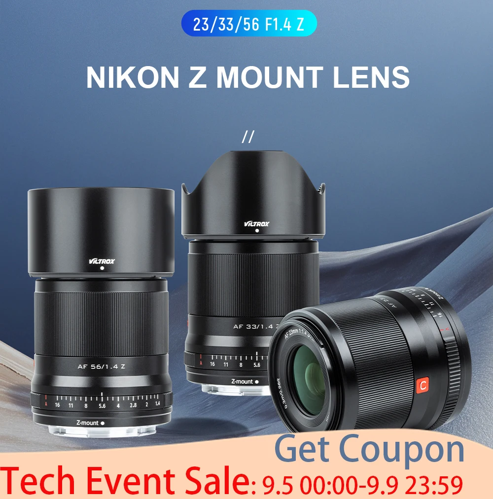 

Viltrox 23mm 33mm 56mm F1.4 APS-C Wide Angle Auto Focus Large Aperture Portrait Lens for Nikon Z Mount Camera Lens Eye AF