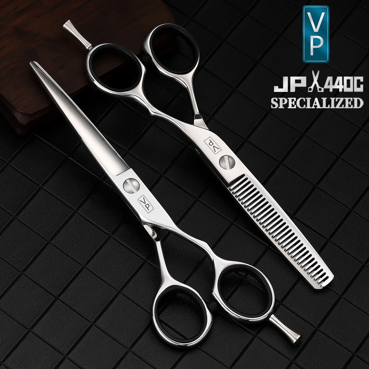 

VP Hairdresser Scissors Hair Professional Barber Accessories 6.0 Inch Japan 440C Steel Professional Thinning Shears Cutting Tool