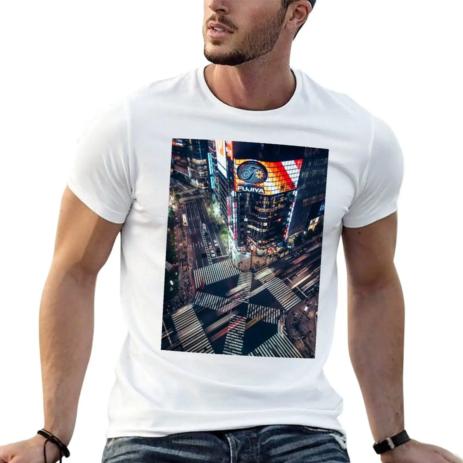 Фото Гиндза, Токио ночью (1) Футболка Holiday All Match T-Shirt №1