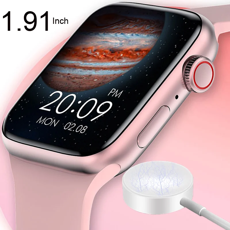 

Smart Watch Men 1.91 Inch Large Screen Wireless Charging Dial Call Original IWO Smartwatch Smart Watches Women For Android IOS