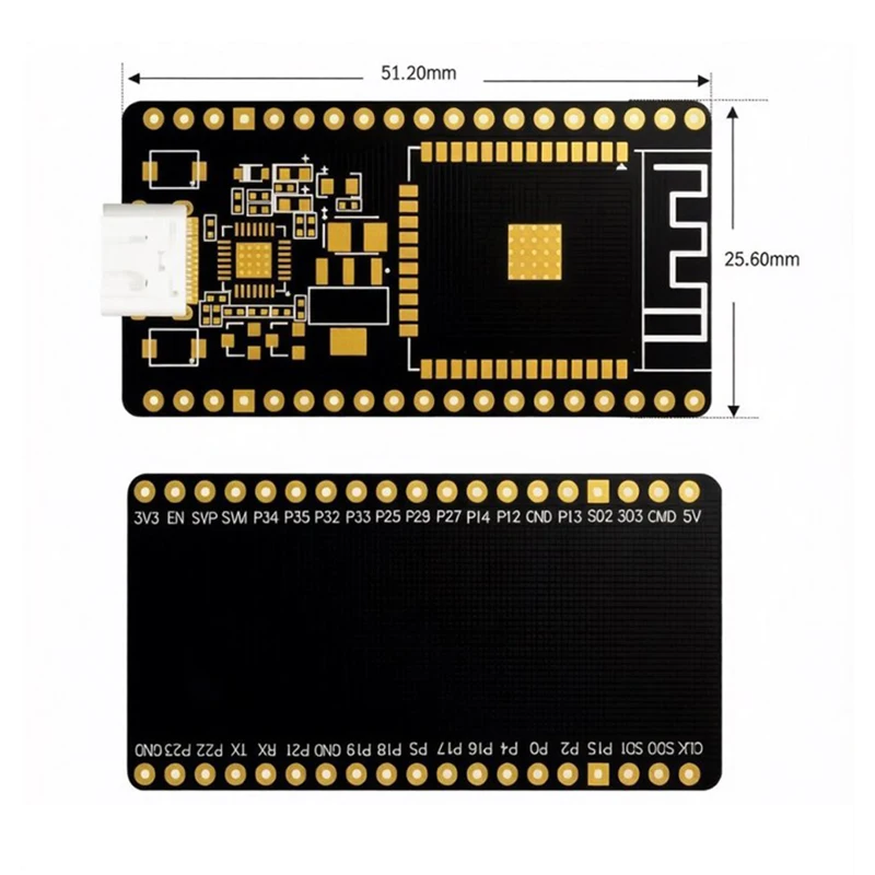 Фото Плата разработки ESP32 CP2102 с разъемом Micro USB, двухъядерный модуль Wi-Fi и Bluetooth, рабочее напряжение 5В, скорость передачи данных 115200 бод/с для Arduino. №1