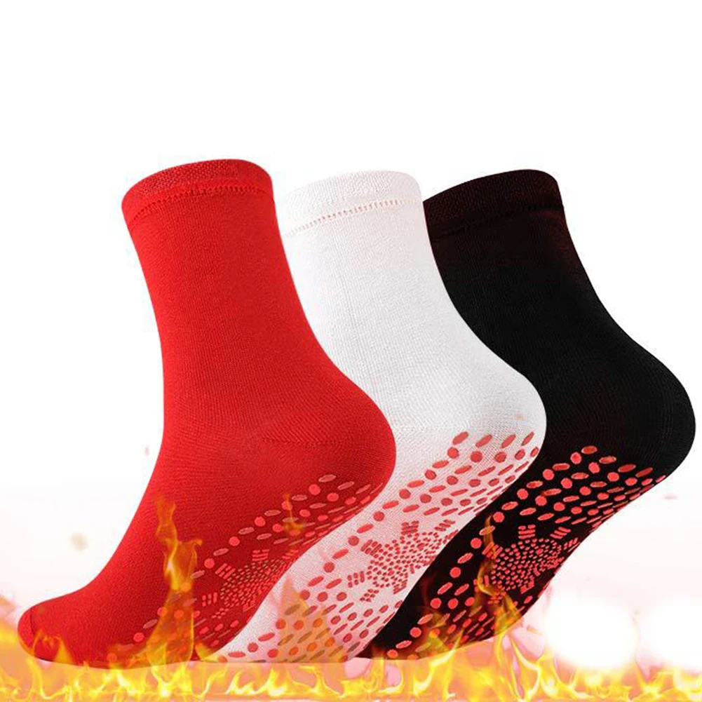 

1-3pairs Winter Anti-Freezing Socks Unisex Warm Health Socks Pain Relief Foot Massage Magnetic Therapy Heated Sock Winter Warmer