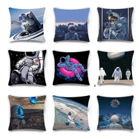 pillow case astronaut pillowcase cosmic planet spaceship pillowcase nordic home decoration square living room decoration pillow