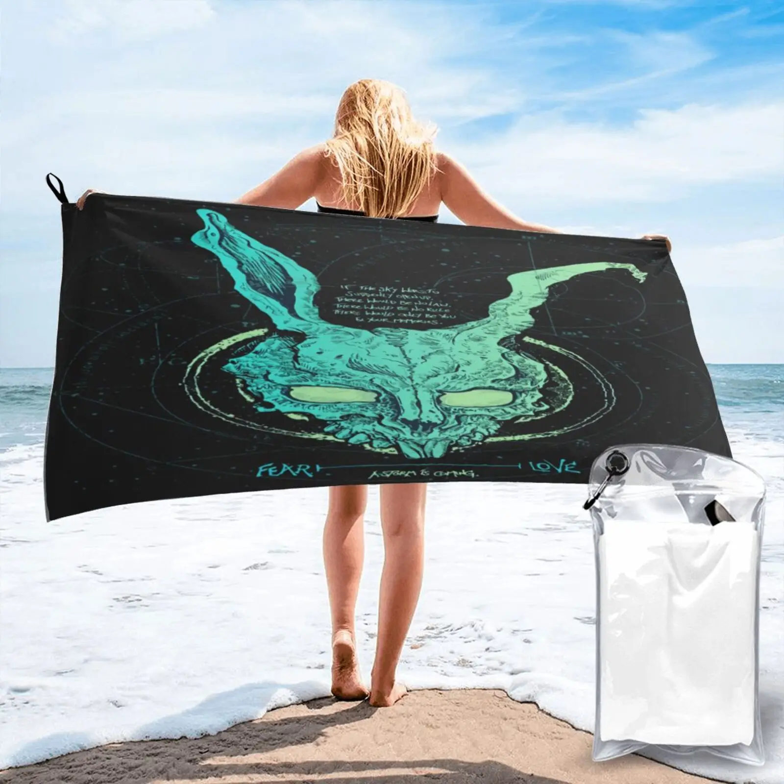 

Popular Donnie Darko Frank Rabbit Skull Beach Towel Beach Towel Luxury Microfiber Towel Hand Towel Sauna For Home Spa For Bath