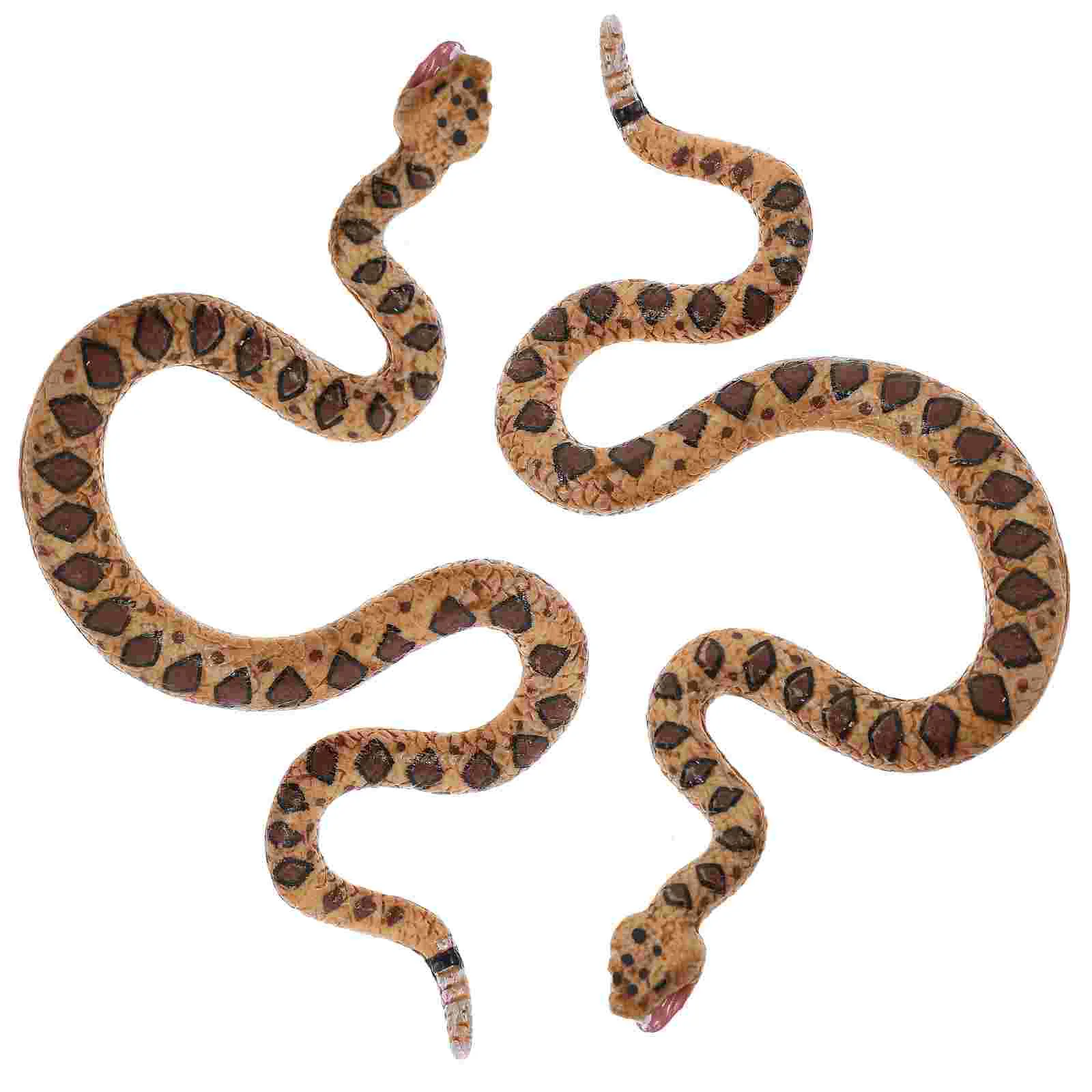 

2 Pcs Tricky Snake Props Halloween Python Toys Festival Cosplay Prank Artificial Animal Inflatable games