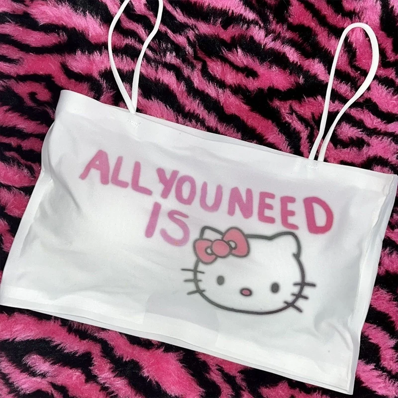 

Лидер продаж, бюстгальтер для девушек с красивой спиной, с принтом Hello Kitty, с накладкой на грудь, высокоэластичное удобное универсальное пикантное нижнее белье высокого качества