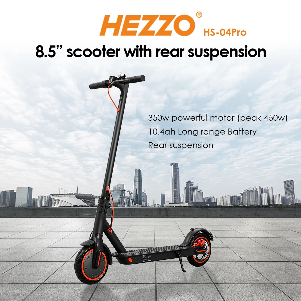 

HEZZO EU US Electric Kick Scooter 350W 36V 10.4Ah Powerful Xiomi High Speed IPX65 Waterproof Cheap Foldable EScooters With APP