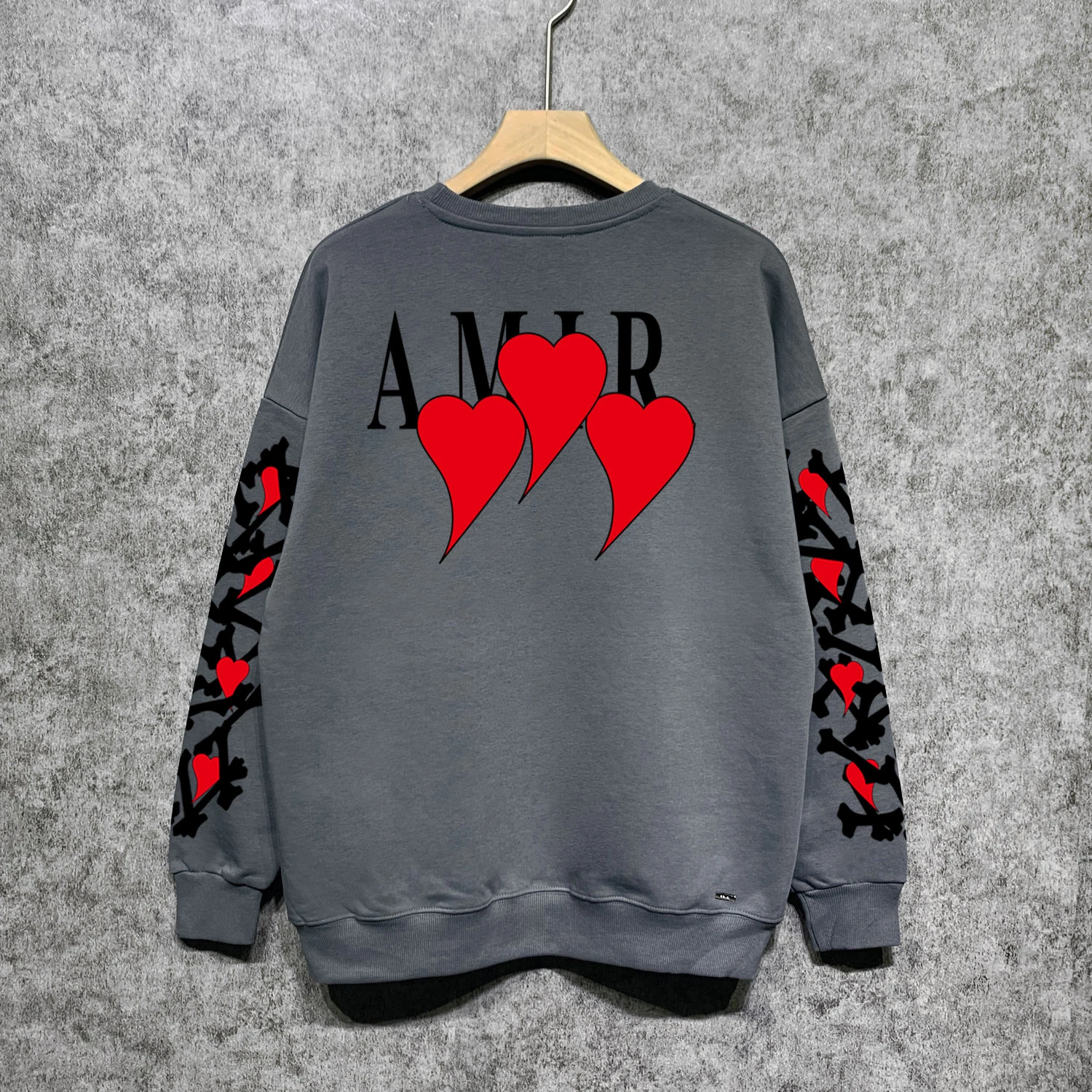 

New Arrival 1:1 High Quality Fashion Brand Crew Neck Sweatshirt Graffiti Letter Print Casual Loose High Street Style Men