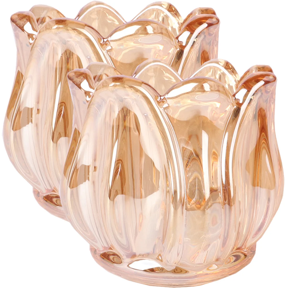 

Holder Tulip Flowercup Tealight Votive Candlestick Holders Crystal Wedding Party Dinner Table Pillar Night Light