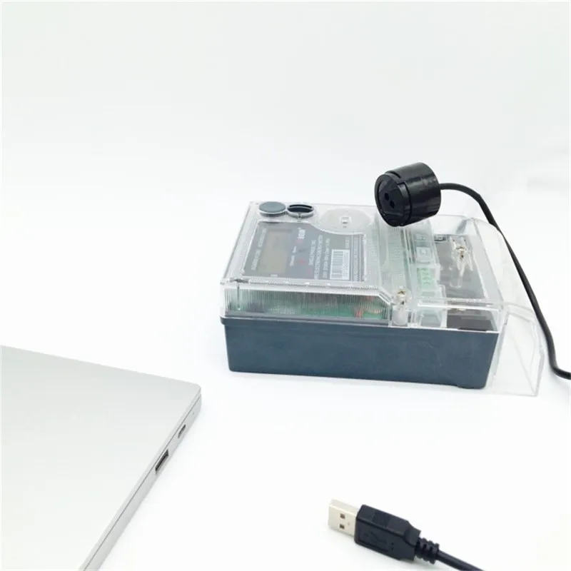 Black Cable USB 2.0 For IEC Smart Meter Data Reading And Analyze Infrared Optical Probe