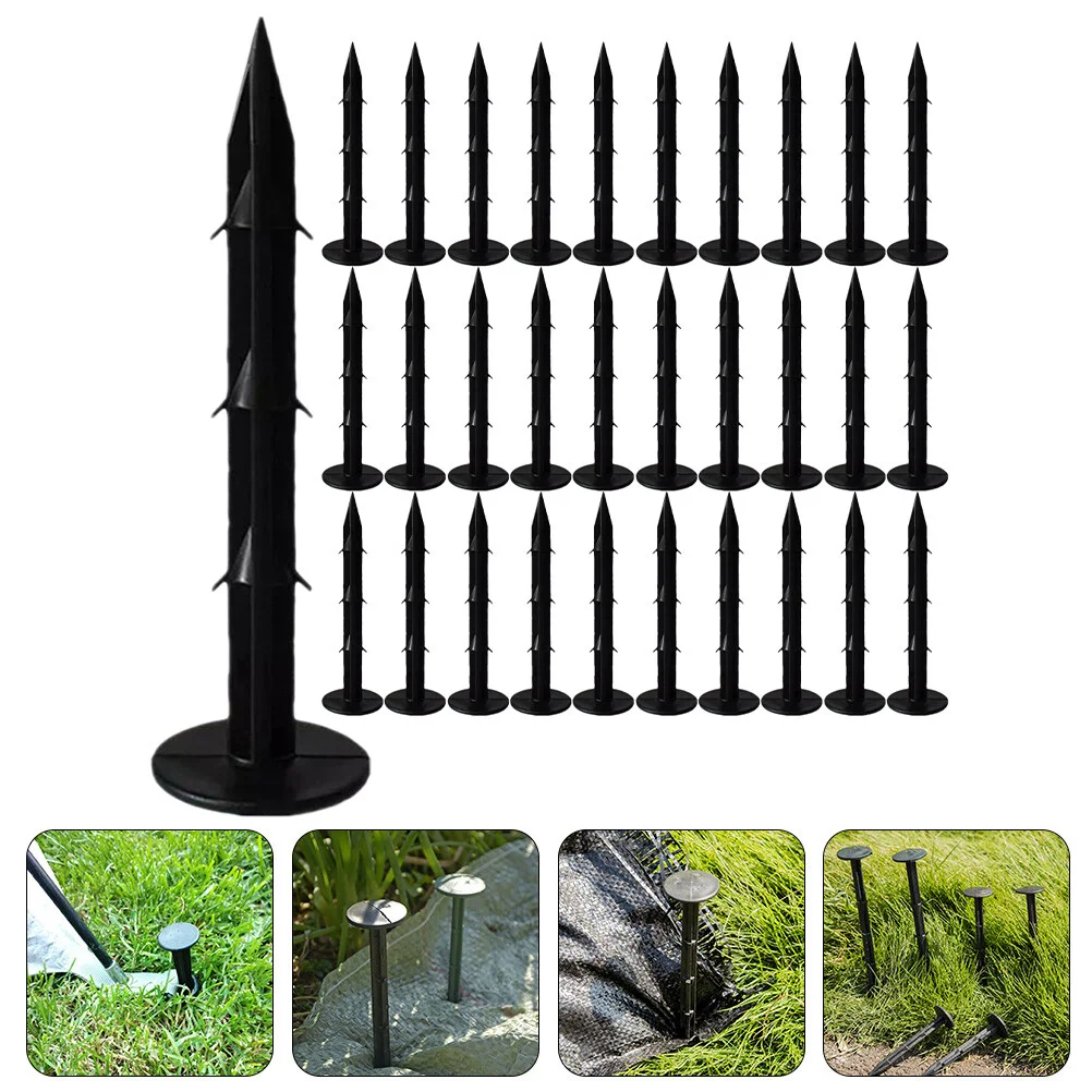 

Tool Plastic Ground Nails Lawn Pegs Tent Fixing Stake Garden Gardening Tools Spike Stakes