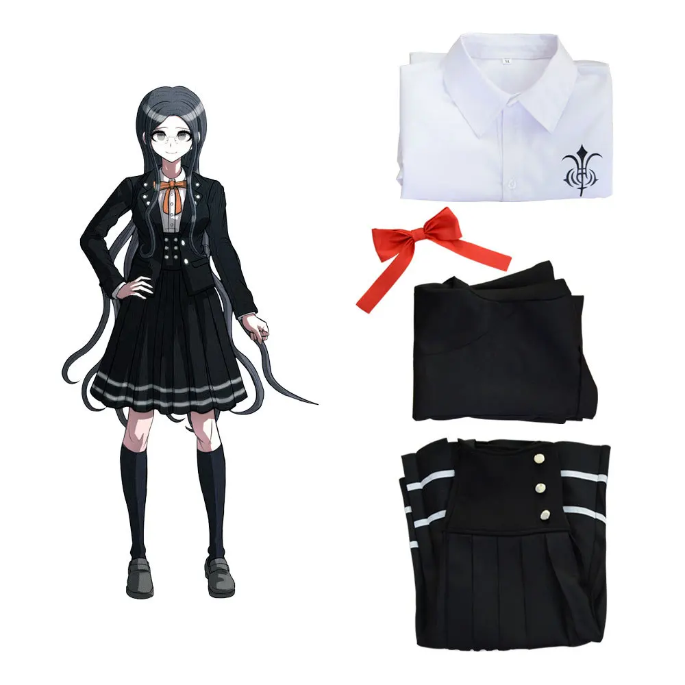 

Shirogane Tsumugi Оригинальная версия JK униформа Косплей Костюм Аниме данганронпа V3 женские костюмы на Хэллоуин вечевечерние парик очки