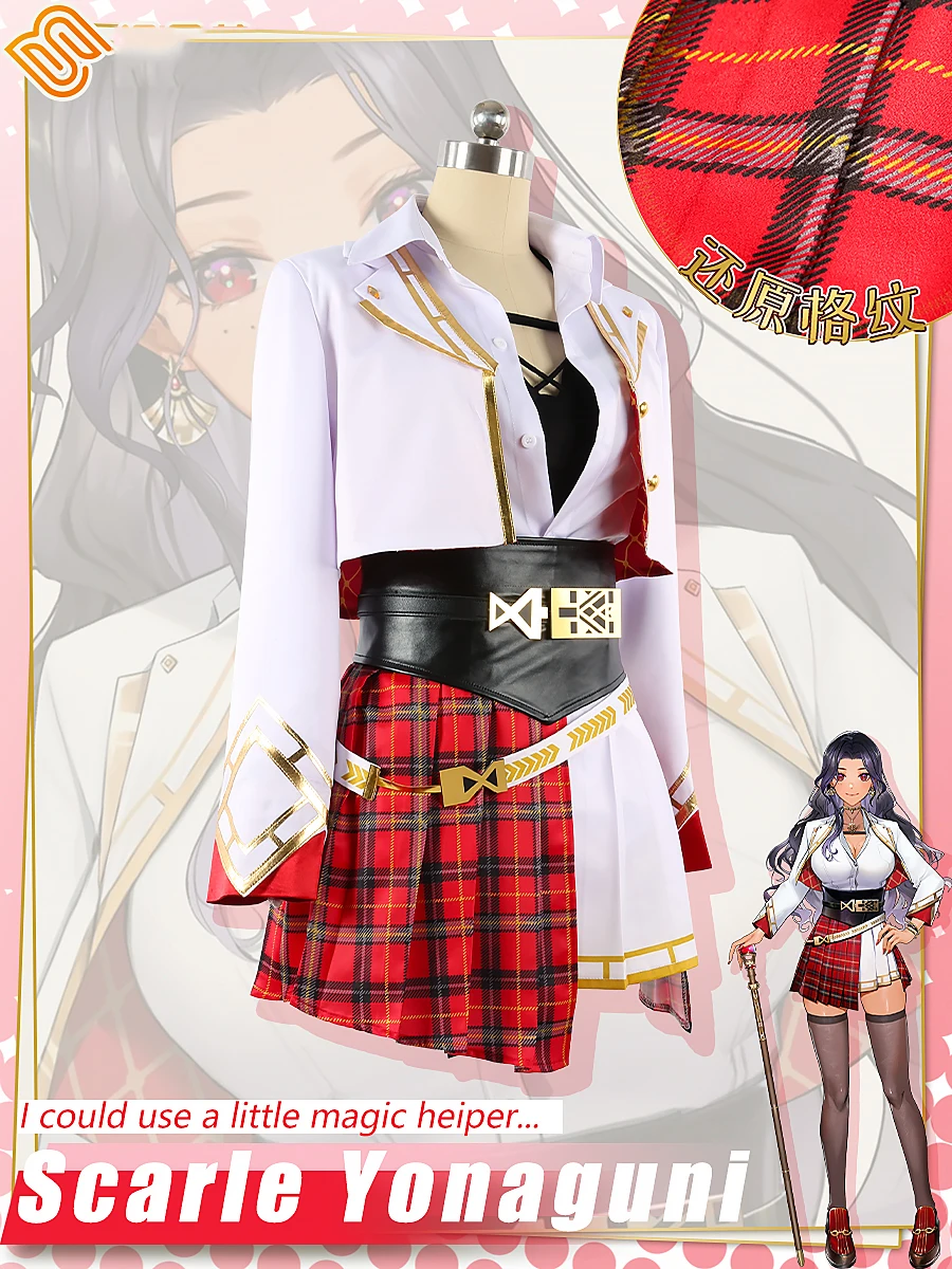 COS-HoHo аниме Vtuber Nijisanji ILUNA Scarle Yonaguni игровой костюм прекрасная униформа косплей