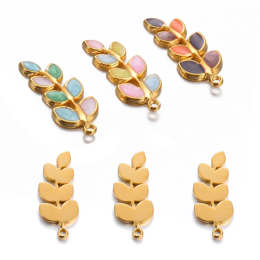 5 шт. подвеска из нержавеющей стали с капающим маслом и разноцветными листьями