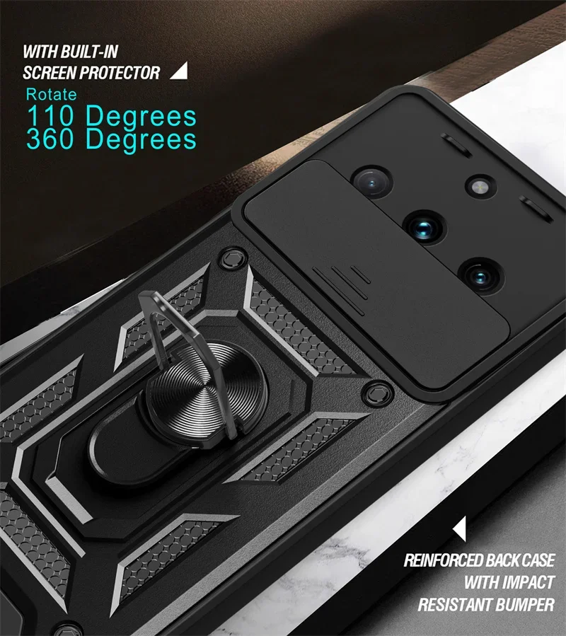 Бронированный чехол для OPPO Realme 11 Pro Plus магнитный автомобильный держатель кольцо 5G