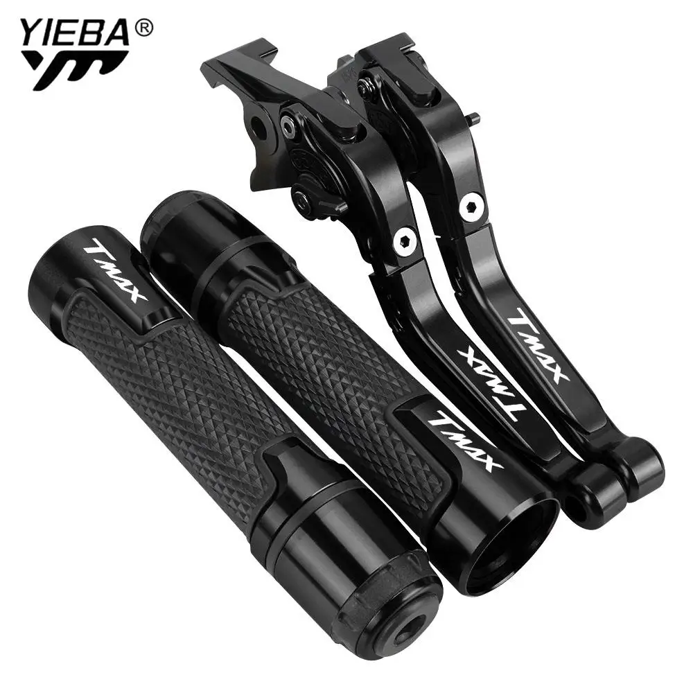 

TMAX 500 530 Motorcycle CNC Moto Adjustable Clutch Brake Levers Handbar End Grips FOR YAMAHA T-MAX 500 530 TMAX500 2001-2007