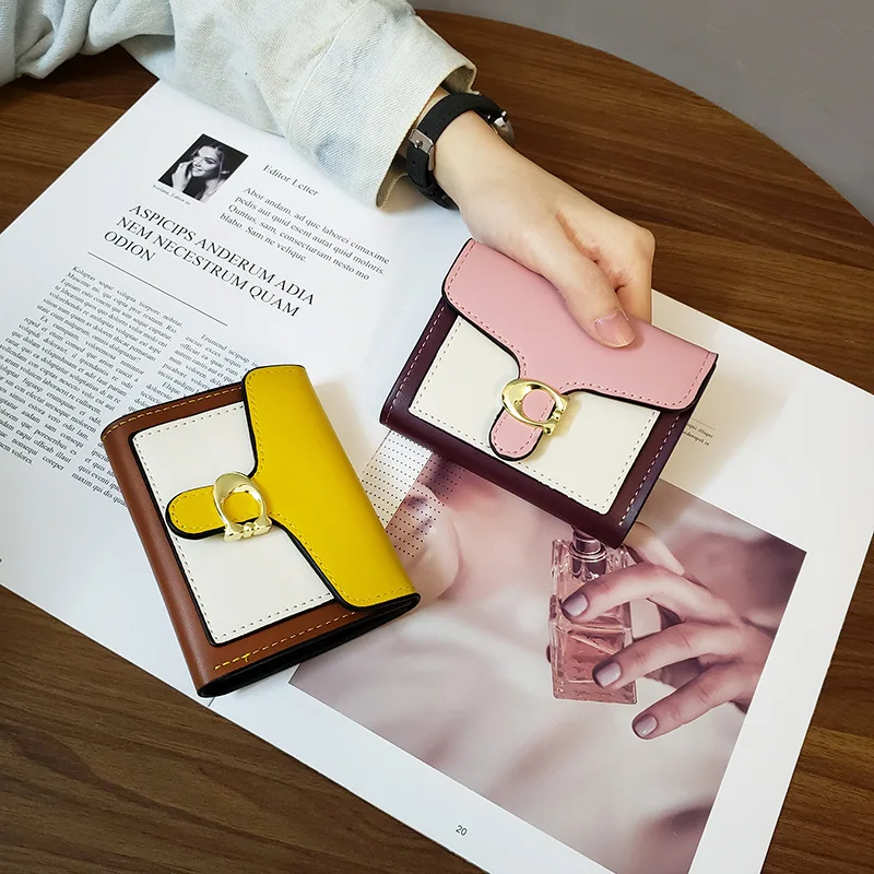 

Женский кошелек из искусственной кожи, Женский кошелек из кожи, женские кошельки, держатель для карт, Складные портативные женские кошельки...